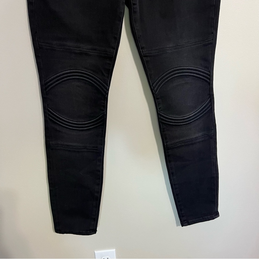 NWT Good American Black Good Waist Skinny Moto Jeans size 14 - Picture 4 of 11